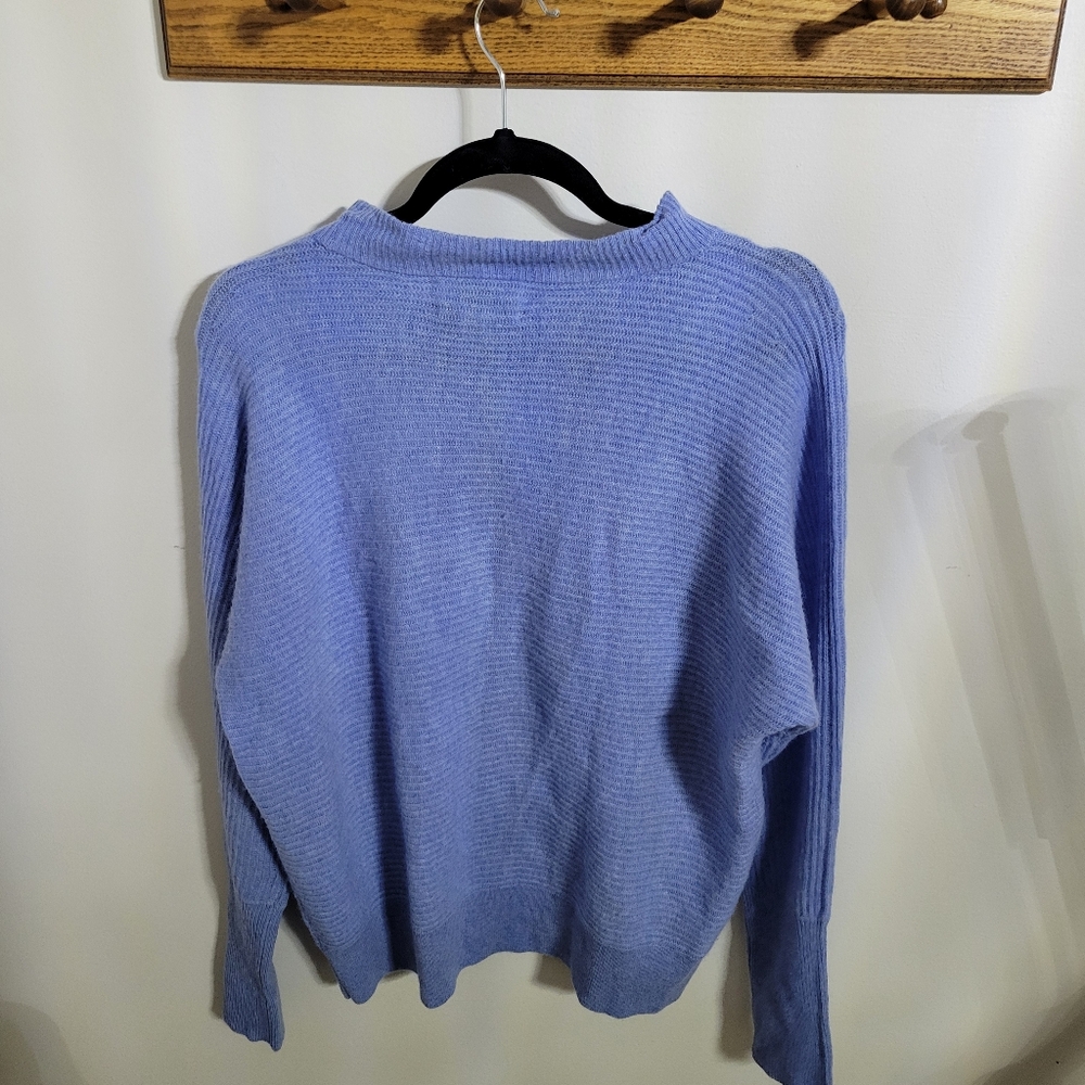 Rachel Zoe Blue 100% Cashmere Sweater, Size Medium - Picture 3 of 5
